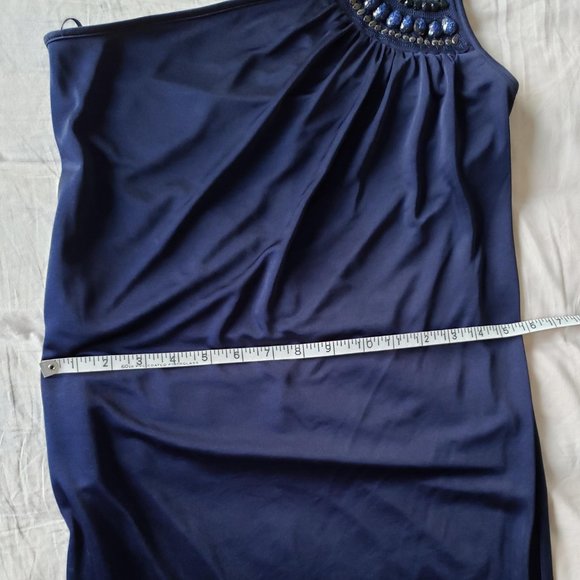 BCBGMaxAzria Indigo Single-Shoulder Maxi Dress - Picture 6 of 11